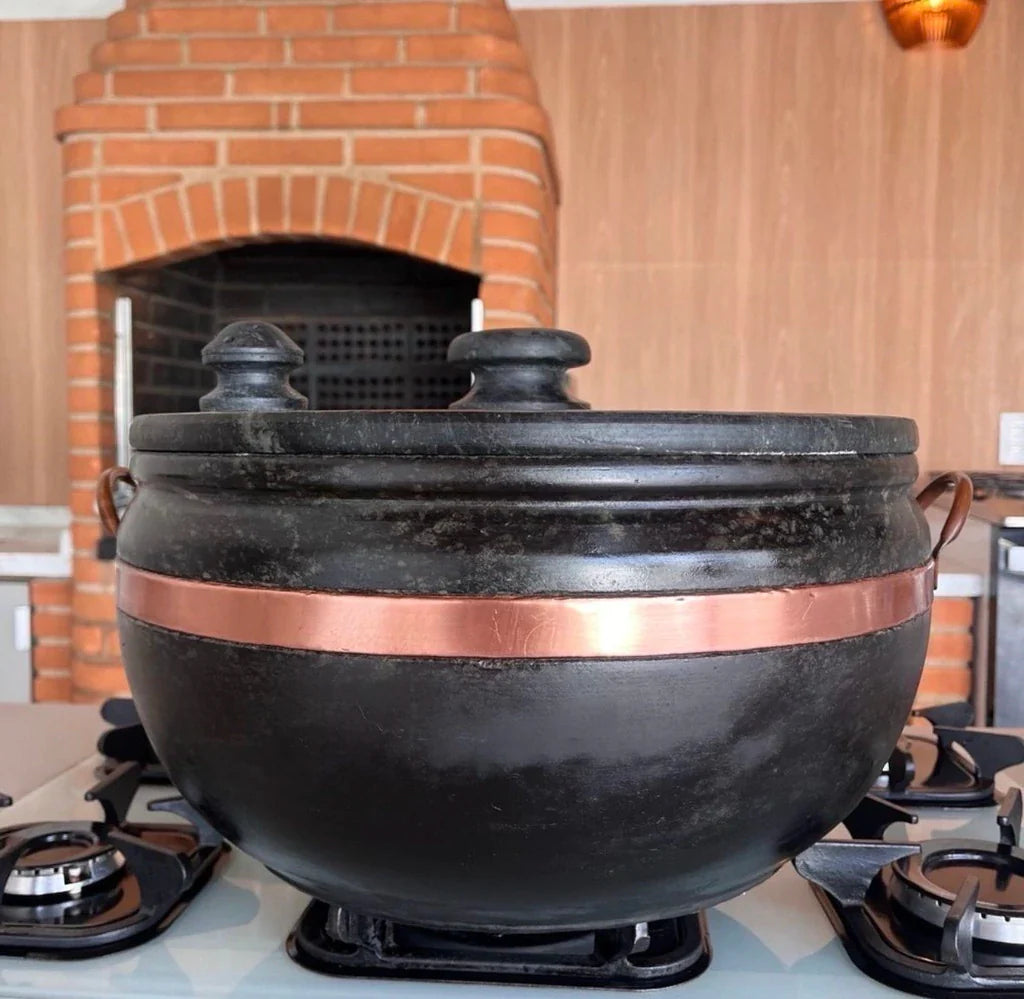 PANELA DE PRESSÃO DE PEDRA + BRINDE ESPECIAL